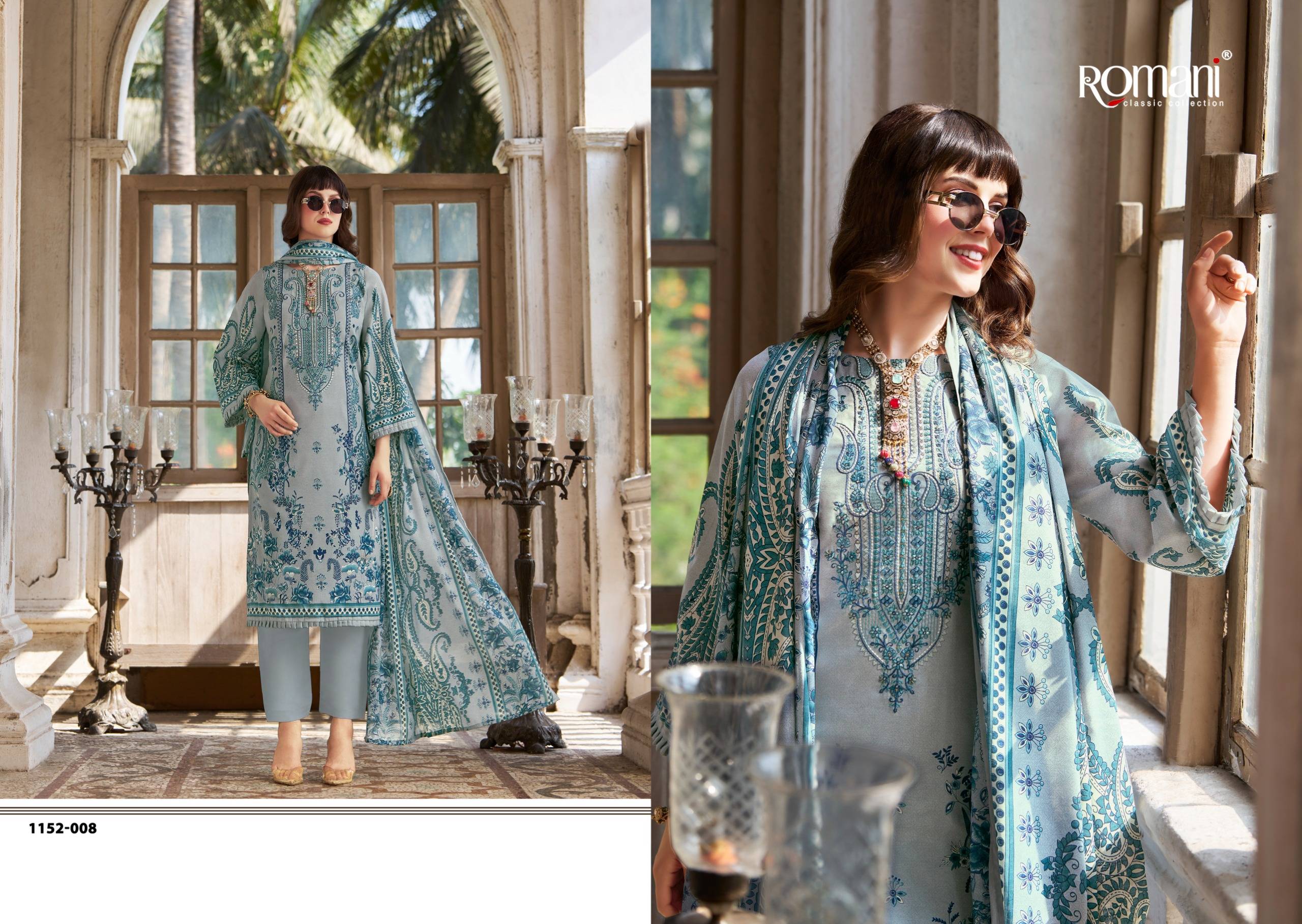 AARZU VOL-33 by ROMANI 1152-001 TO 1152-008 SERIES Pakistani Stylish Embroidered Soft Cotton COLLECTION At Wholesale Price
